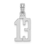 14kw Polished Number 13 Pendant