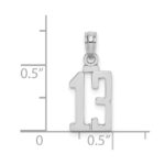 14kw Polished Number 13 Pendant - Image 3