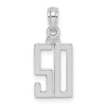14kw Polished Number 50 Pendant