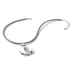 Sterling Silver Rhodium-Plated Polished Anchor Pendant - Image 7