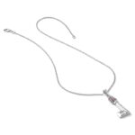 Sterling Silver Rhodium-Plated Polished CZ Cape May Lighthouse Pendant - Image 6