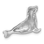 Sterling Silver Rhodium-plated Polished Sea Lion Pendant - Image 3
