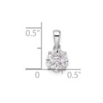 14k White Gold 1/2 carat Lab Grown Diamond VS/SI+ G+ Round and Marquise Pendant - Image 2