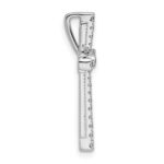 14k White Gold 1/4 carat Lab Grown Diamond VS/SI+ G+ Complete Cross Chain Slide Pendant - Image 2