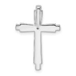 14k White Gold 1/4 carat Lab Grown Diamond VS/SI+ G+ Complete Cross Chain Slide Pendant - Image 3
