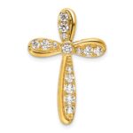 14k 3/4 carat Lab Grown Diamond VS/SI+ G+ Complete Cross Chain Slide Pendant
