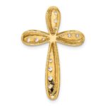 14k 3/4 carat Lab Grown Diamond VS/SI+ G+ Complete Cross Chain Slide Pendant - Image 3