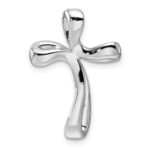 14k White Gold 1/3 carat Lab Grown Diamond VS/SI+ G+ Complete Cross Chain Slide Pendant - Image 3