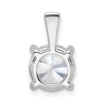 14k White Gold 2 1/2 carat Lab Grown Diamond VS/SI+ G+ Round Complete Four Prong Pendant - Image 3