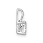 14k White Gold 1/2 carat Lab Grown Diamond VS/SI+ G+ Oval Complete Four Prong Pendant - Image 2