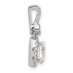 14k White Gold 1 carat Lab Grown Diamond VS/SI+ G+ Oval Complete Halo Pendant - Image 2