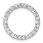 14k White Gold 1 carat Lab Grown Diamond VS+ F+ Complete Circle Chain Slide Pendant