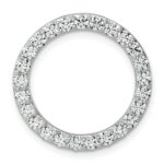 14k White Gold 1 1/2 carat Lab Grown Diamond VS+ F+ Complete Circle Chain Slide Pendant
