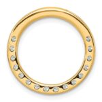 14k 1 1/2 carat Lab Grown Diamond VS+ F+ Complete Circle Chain Slide Pendant - Image 3