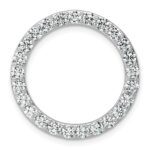 14k White Gold 2 carat Lab Grown Diamond VS+ F+ Complete Circle Chain Slide Pendant