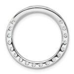 14k White Gold 2 carat Lab Grown Diamond VS/SI+ G+ Complete Circle Chain Slide Pendant - Image 3