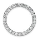14k White Gold 3 carat Lab Grown Diamond VS/SI+ G+ Complete Circle Chain Slide Pendant
