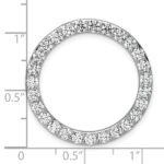 14k White Gold 3 carat Lab Grown Diamond VS/SI+ G+ Complete Circle Chain Slide Pendant - Image 4