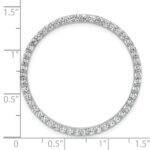 14k White Gold 1 1/2 carat Lab Grown Diamond VS+ F+ Complete Circle Chain Slide Pendant - Image 4