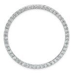 14k White Gold 3 carat Lab Grown Diamond VS/SI+ G+ Complete Circle Chain Slide Pendant