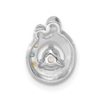 14k WG 3 Birthstone and Dia Mother/Child Chain Slide Semi-mount - Image 4