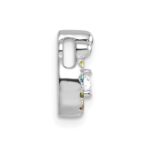 14k WG 6 Birthstone and Dia Mother/Child Chain Slide Semi-mount - Image 3
