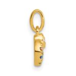 14k Dia Heart w/ 7 Birthstone Mother's Circle Pendant Semi-Mount - Image 3