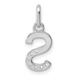 14k White Gold Twisted .07 ct. Diamond Initial S Charm - Image 3