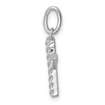 14k White Gold Twisted .05 ct. Diamond Initial X Charm - Image 2