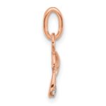 14K Rose Gold Polished Diamond Mushroom Charm - Image 2