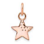 14K Rose Gold Polished 1/10 carat Diamond Star Charm - Image 3