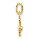 14K Polished Diamond Music Treble Clef Charm - Image 2