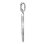 14k White Gold 1/2 carat Lab Grown Diamond VS/SI+ G+ Complete Fashion Open Pendant - Image 2