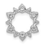 14k White Gold 5/8 carat Lab Grown Diamond VS/SI+ G+ Complete Fashion Circle Chain Slide Pendant - Image 3