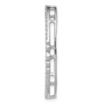 14k White Gold 3/4 carat Diamond Oval Chain Slide - Image 2