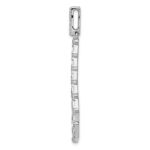 14k White Gold 3/4 carat Diamond Teardrop Pendant - Image 2