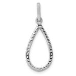 14k White Gold 1/4 carat Lab Grown Diamond VS/SI+ G+ Complete Teardrop Dangle Pendant - Image 3