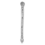 14k White Gold 1/3 carat Diamond Fancy Dangle Chain Slide - Image 3