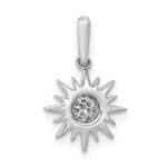 14k White Gold 1/10 carat Diamond Fancy Sun/Star Pendant - Image 3