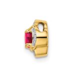 14k Polished Diamond and .33 Ruby Fancy Chain Slide - Image 2