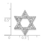 14k White Gold 1/2 carat Diamond Star of David Chain Slide - Image 4
