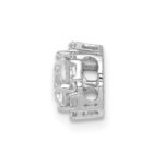 14k White Gold Holds 5.2mm Center 1/10 carat Diamond Semi-mount Halo Chain Slide - Image 2