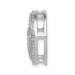 14k White Gold 1/3 carat Diamond Celtic Circle Chain Slide - Image 2