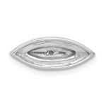 14k White Gold Diamond and Sapphire Evil Eye Chain Slide - Image 3