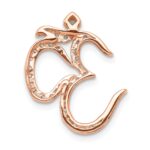 14k Rose Gold 1/3 carat Diamond Om Symbol Chain Slide - Image 3