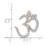 14k Rose Gold 1/3 carat Diamond Om Symbol Chain Slide - Image 4