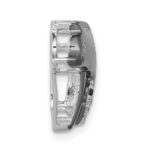 14k White Gold and Black Rhodium 1/10 carat Diamond Bears Chain Slide - Image 2