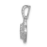 14k White Gold 1/4 carat Diamond Cluster Pendant - Image 2