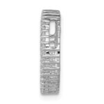 14k White Gold 1/4 carat Diamond Circle Chain Slide - Image 2