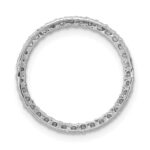 14k White Gold 1/3 carat Diamond Circle Chain Slide - Image 3
